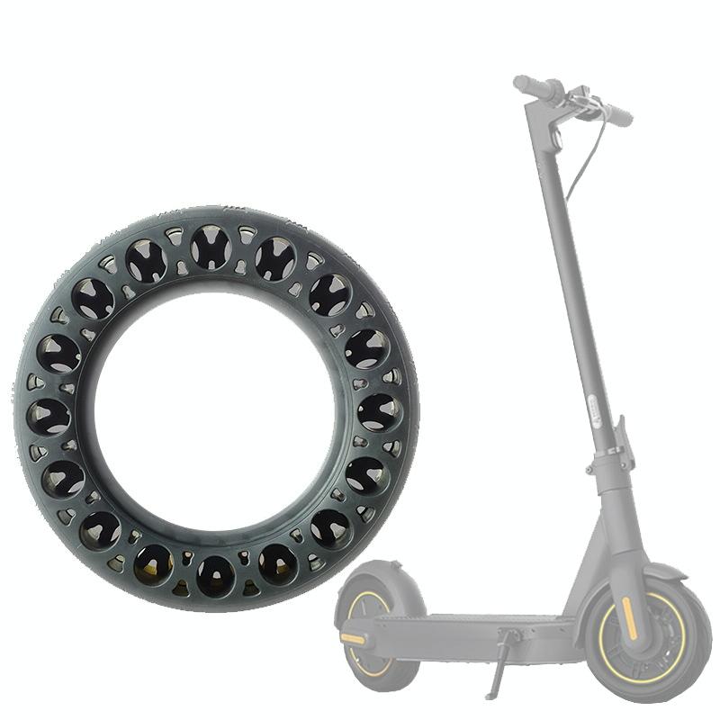 V562-A1094702060DBT-202502211920-00 Black 10 Solid Rubber Tire for Ninebot Max G30 Electric Scooter - Image 1