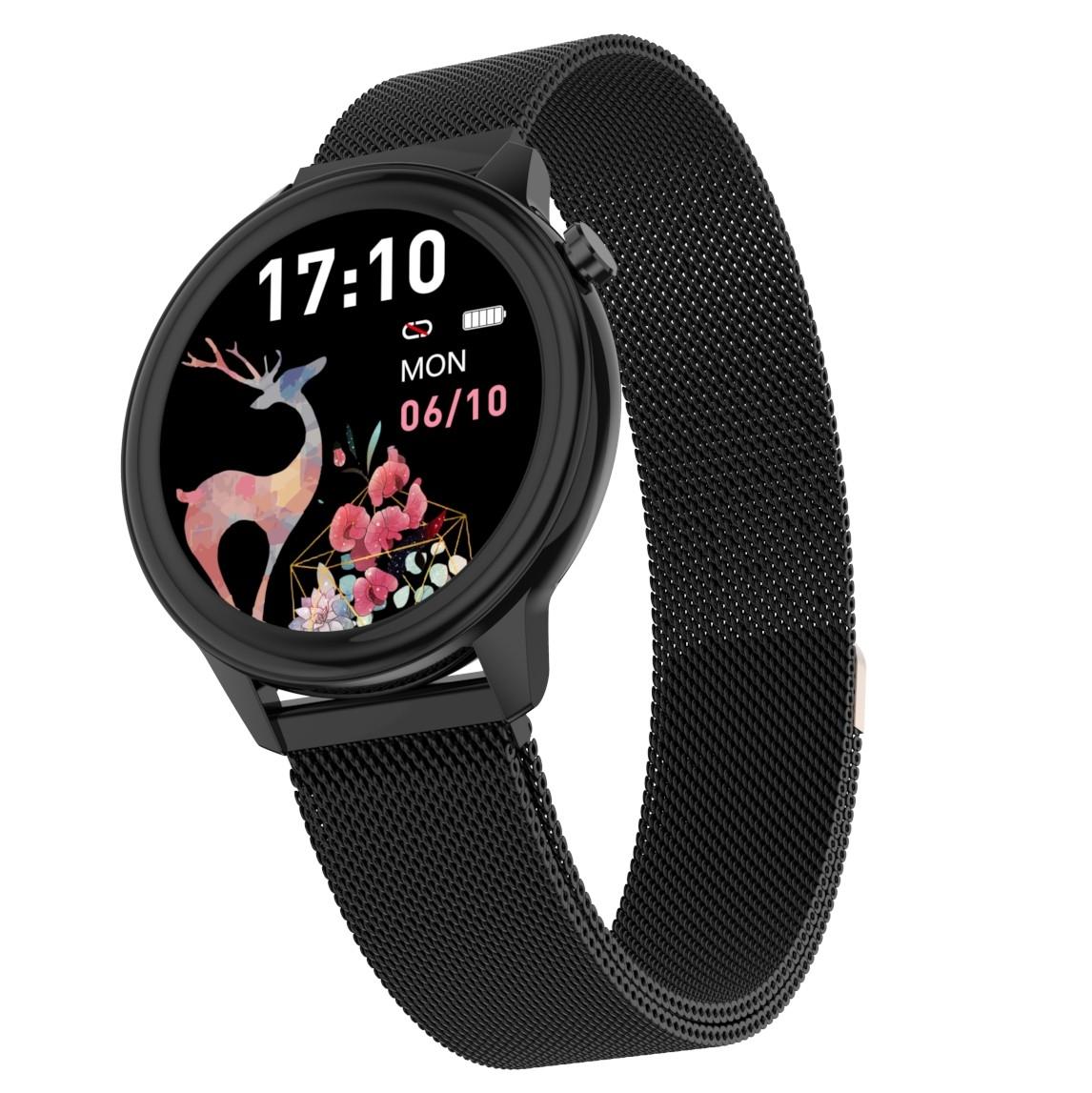 V562-A109901100ADE-202504252011-00 1.3 Inch Tft Colour Screen Ip68 Waterproof Women Smart Watch Support Body Temperature Monitor / Blood Pressure Monitor / Menstrual Cycle Reminder Black - Image 1