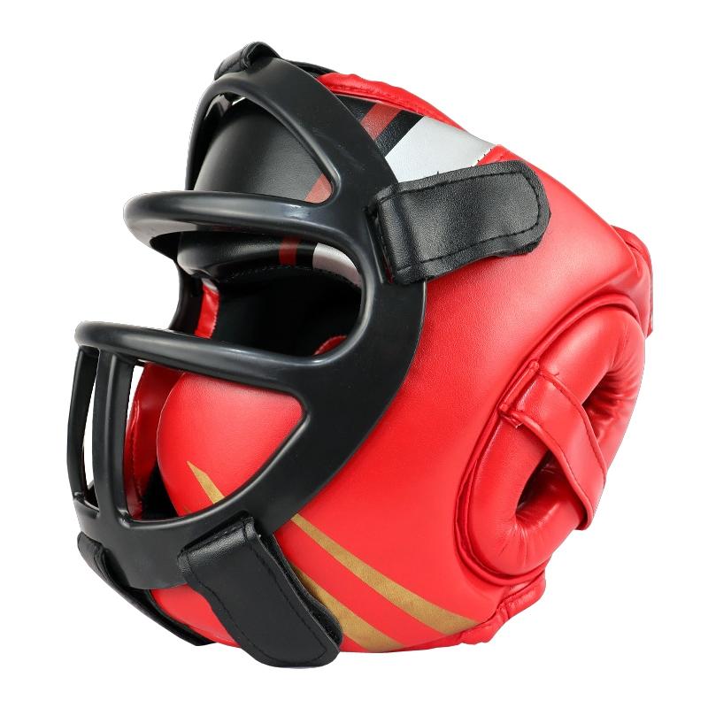 V562-A2020974060DBT-202503072125-00 Competition Sparring Boxing Helmet For Head Protection - Red With Mask - M - Image 1