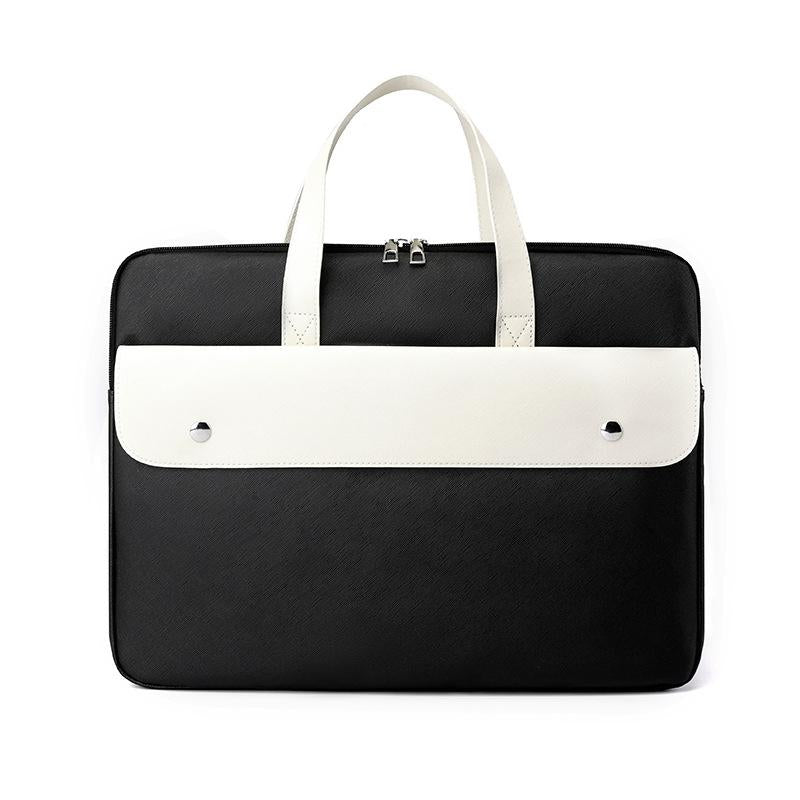 V562-A2061254060DBT-202502282245-00 Stylish Pu Leather Laptop Bag - Briefcase Cover - Black - 15.6 Inch - Image 1