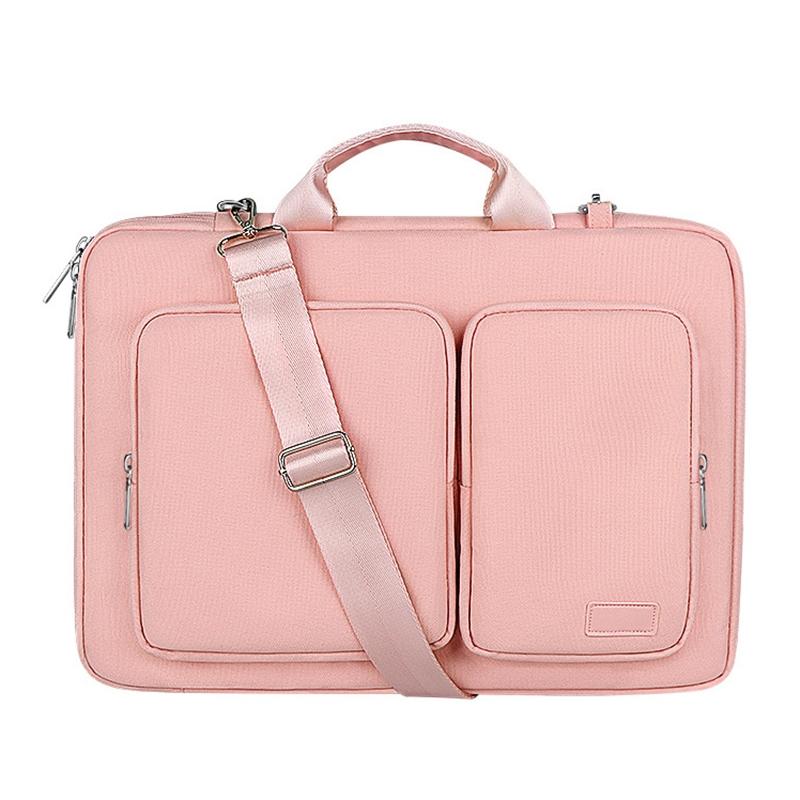 V562-A208197100ADE-202502282253-00 Detachable Shoulder Strap Laptop Bag - 14.1-15.4 Inch Thickened Polyester - Pink - Image 1