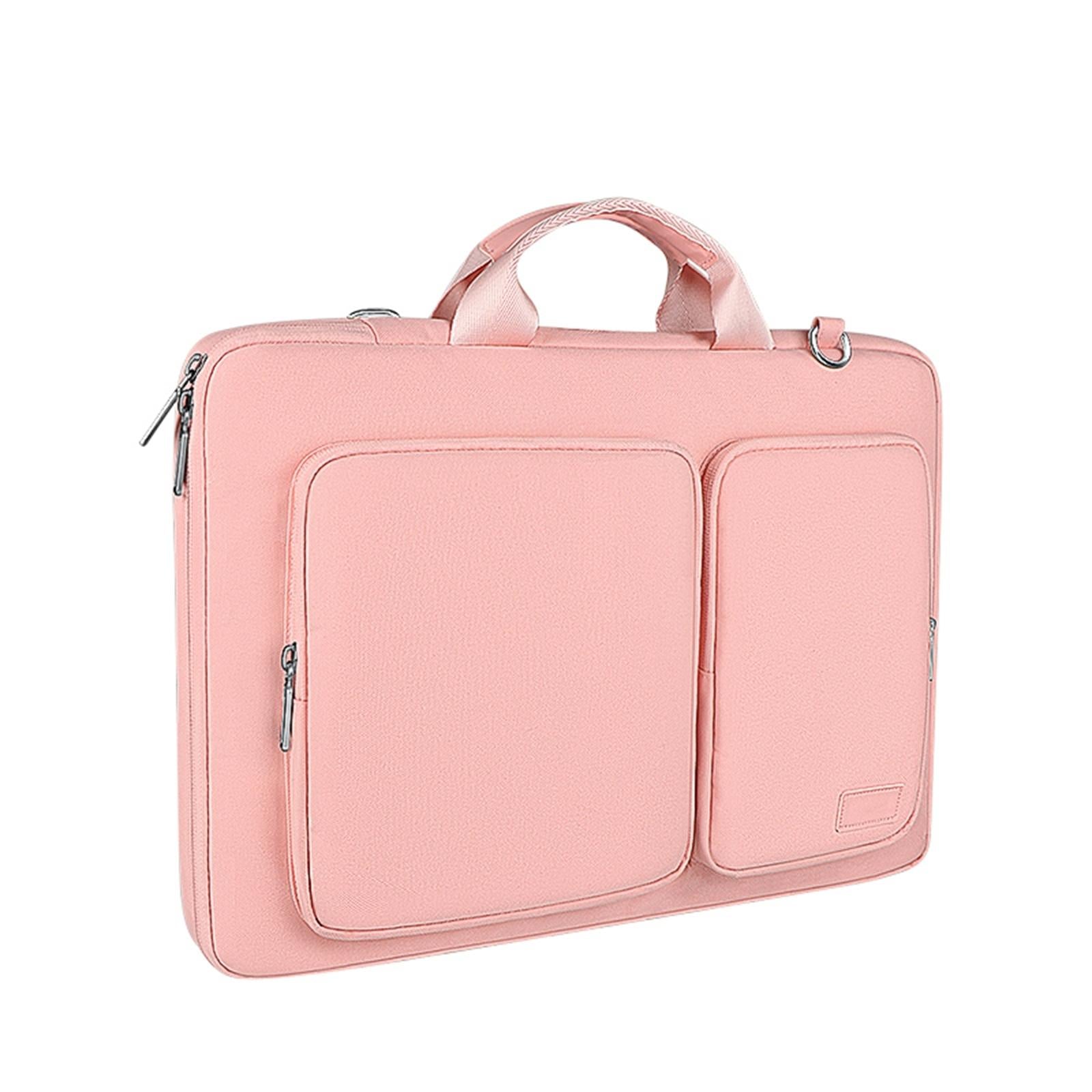 V562-A208823400ADE-202504251526-00 Thickened Polyester Laptop Bag - Fits 14.1-15.4 Inch Devices - Pink - Image 1
