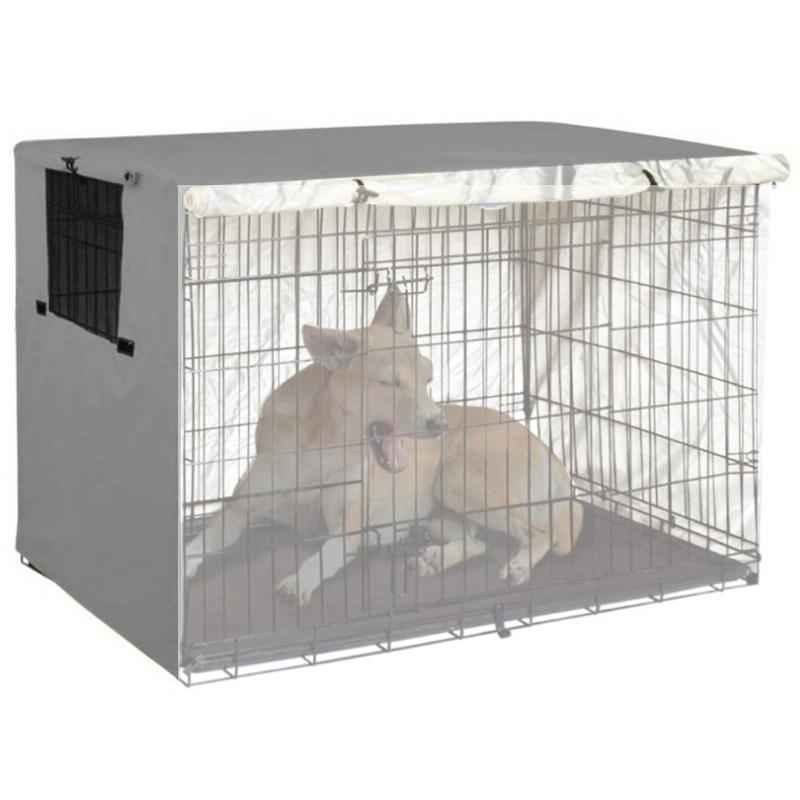 V562-A3090422060DBT-202503031931-00 Outdoor Pet Cage Cover - Oxford Cloth Dustproof Rainproof Sunscreen - 94x61x63.5cm - Grey - Image 1