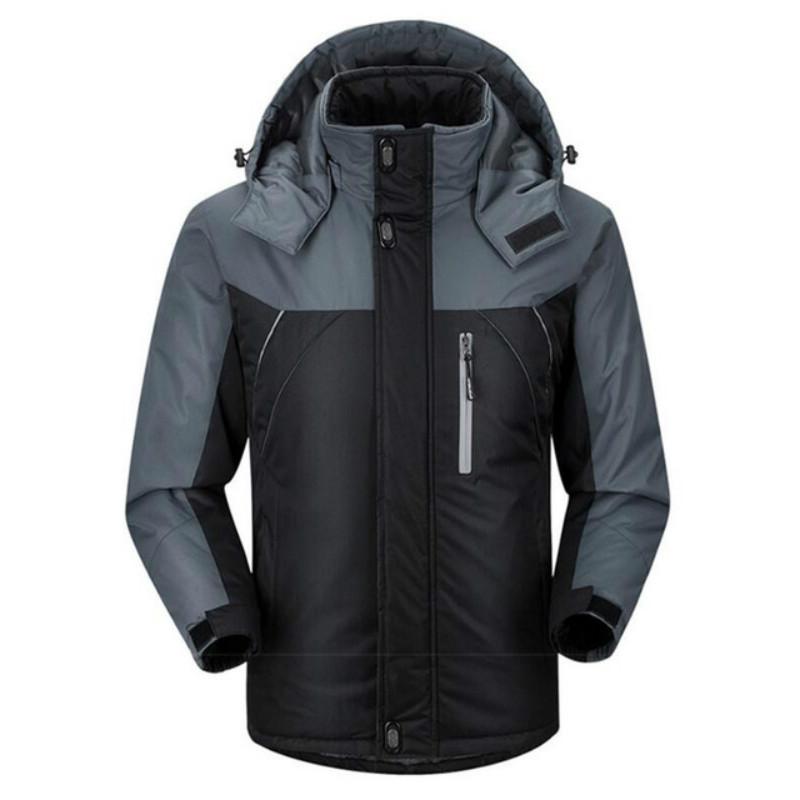 V562-A4086994140DBT-202505262041-00 Men Winter Thick Fleece Waterproof Outwear Down Jackets Coats - Black - Image 1