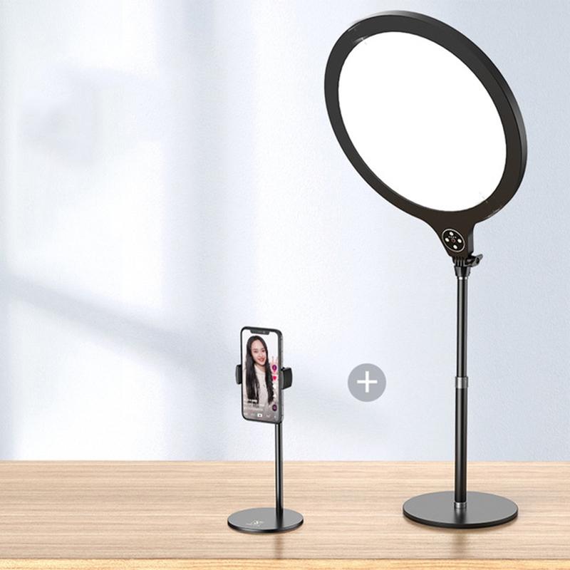 V562-A5085786230DBT-202503062135-00 Large Desktop Beauty Fill Light Bracket for Live Broadcast and Photography - 14.2 Inch & 36cm - Black - Image 1