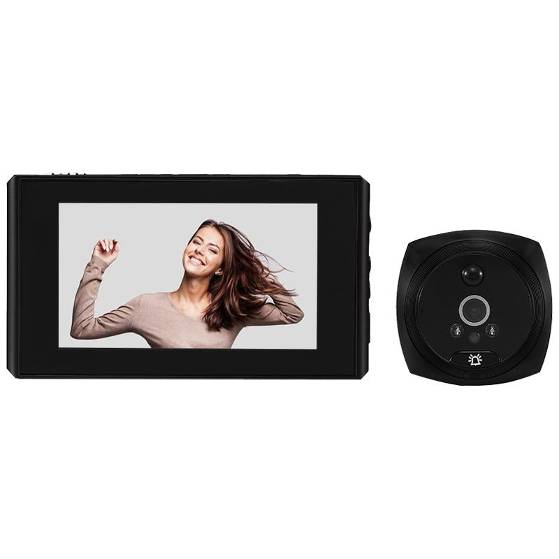 V562-B0300SCA-202503041953-00 Smart Cat Eye Video Doorbell With 4.5 1080P Hd Screen Night Vision & Motion Detection - Black - Image 1