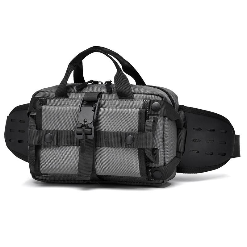 V562-B1001305060DBT-202505191616-00 Waterproof Men Crossbody Waist Pack Gray - Image 1
