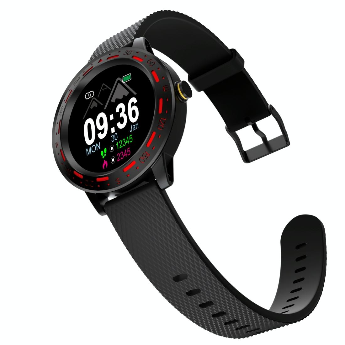 V562-B10057700ADE-202504252015-00 1.3 Inch Tft Screen Ip67 Waterproof Smart Watch Bracelet Support Sleep Monitor / Heart Rate Monitor / Blood Pressure Monitoring - Black Red - Image 1