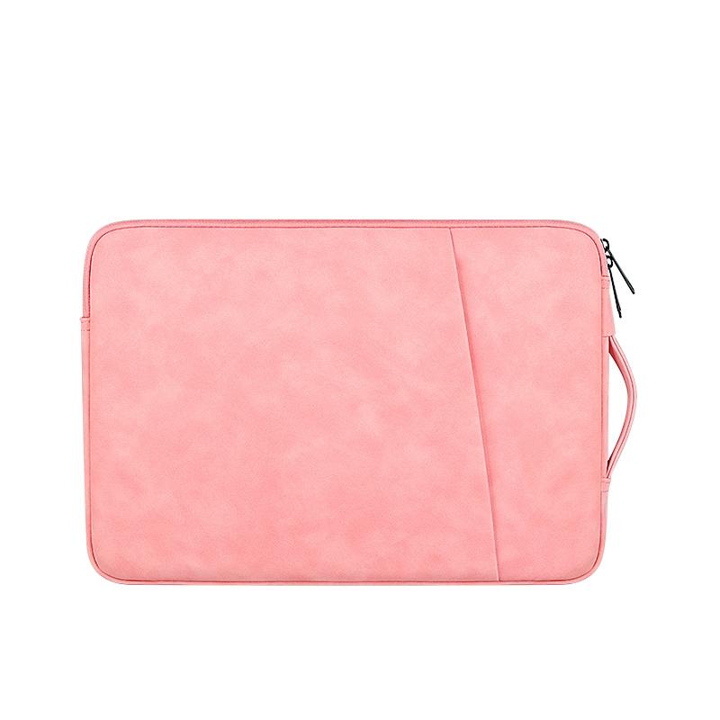 V562-B100667100ADE-202504251632-00 13.3 Inch Sheepskin Notebook Inner Bag - Natural - Pink - Image 1