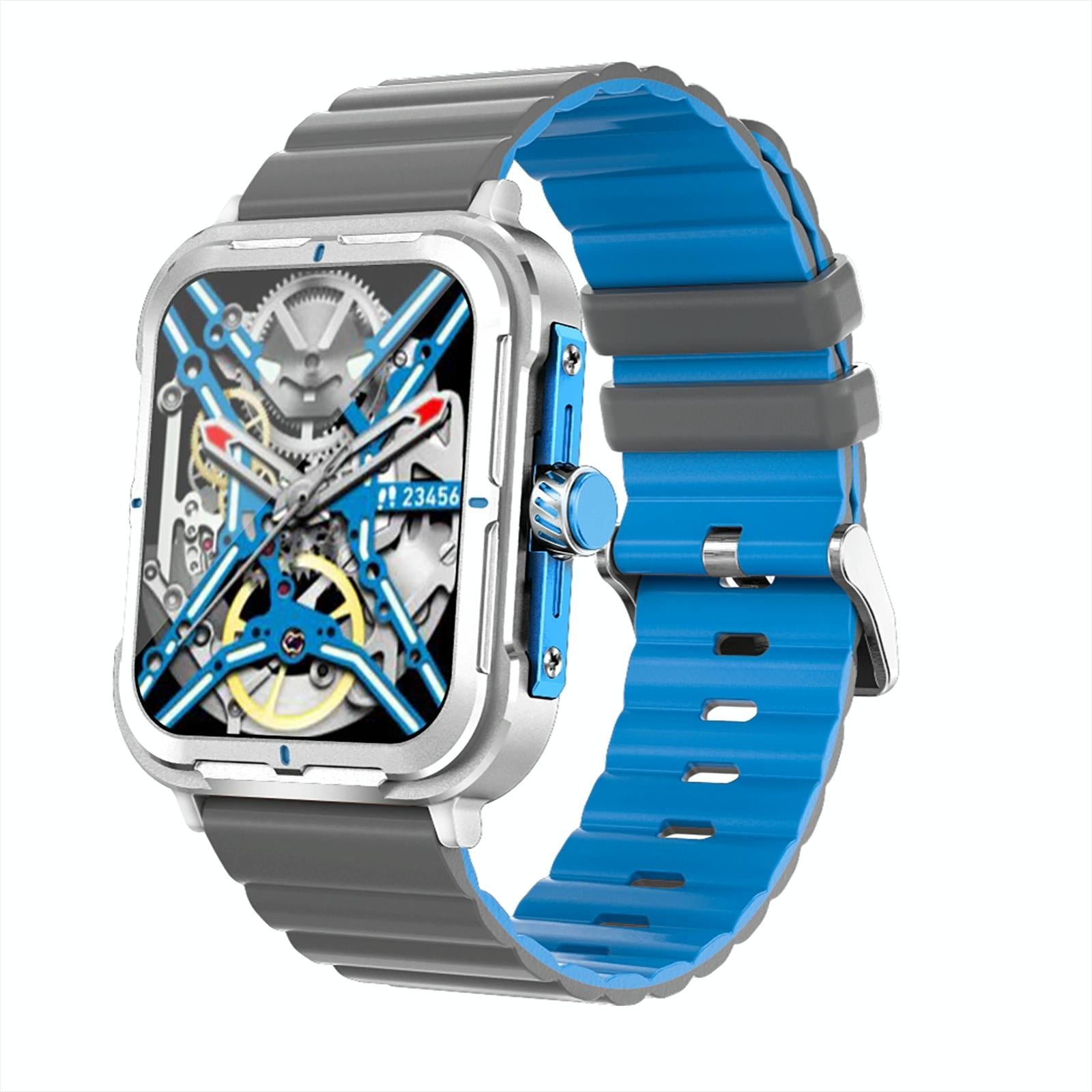 V562-B101338300ADE-202504251845-00 1.9 Inch Tft Square Screen Smart Watch Supports Blood Pressure Monitoring - Blue - Image 1