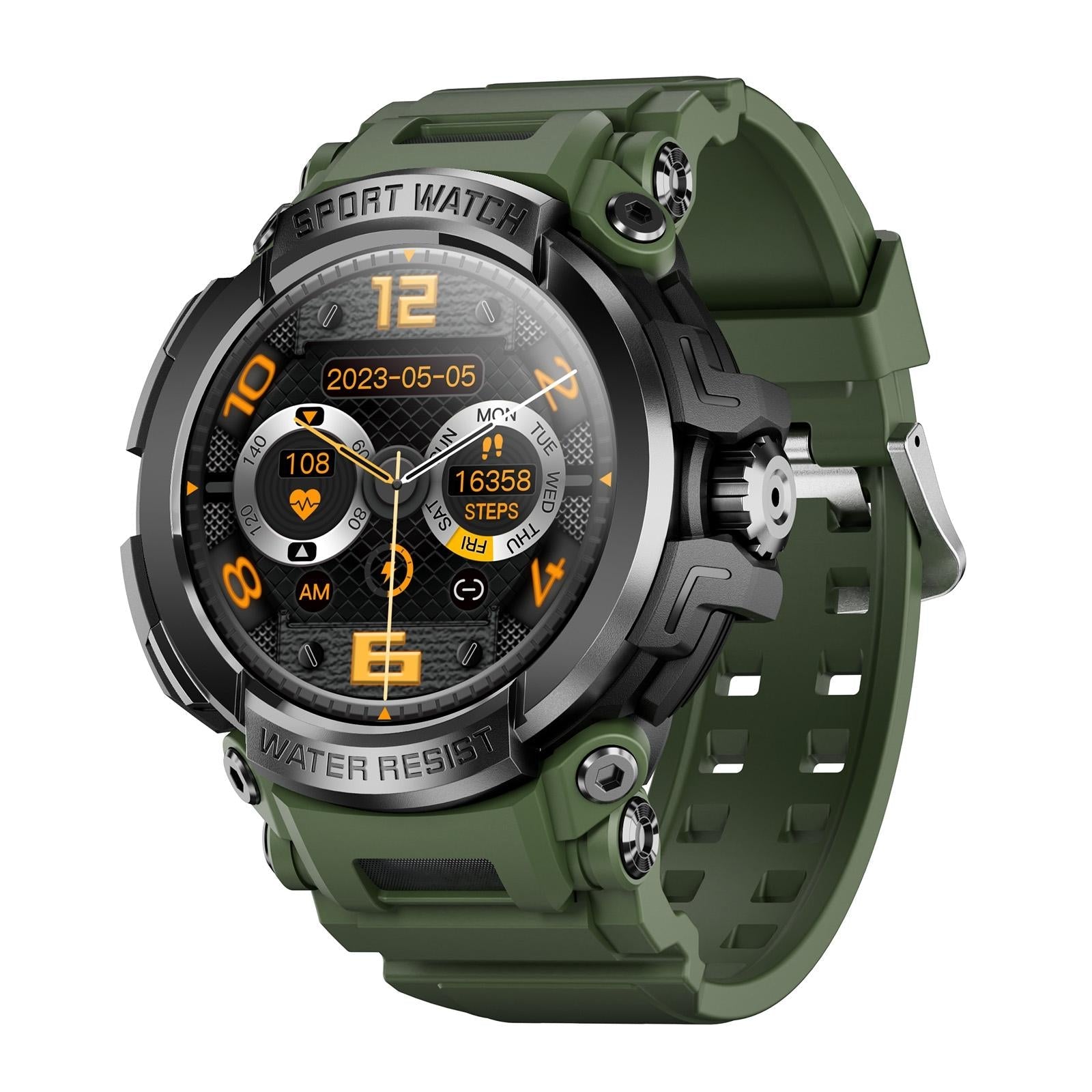 V562-B101649500ADE-202504251905-00 1.5 Inch Colour Screen Bluetooth Smart Watch Health & Sports Monitoring - Green - Image 1