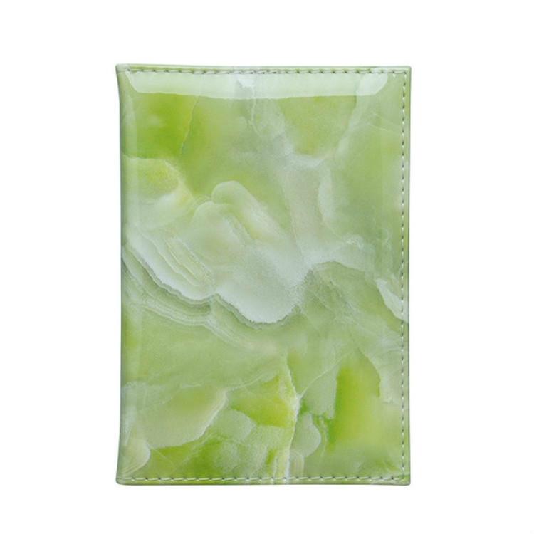 V562-B1019252240DBT-202503281953-00 Waterproof Marble Passport & Ticket Holder Colorful Design - Green - Image 1