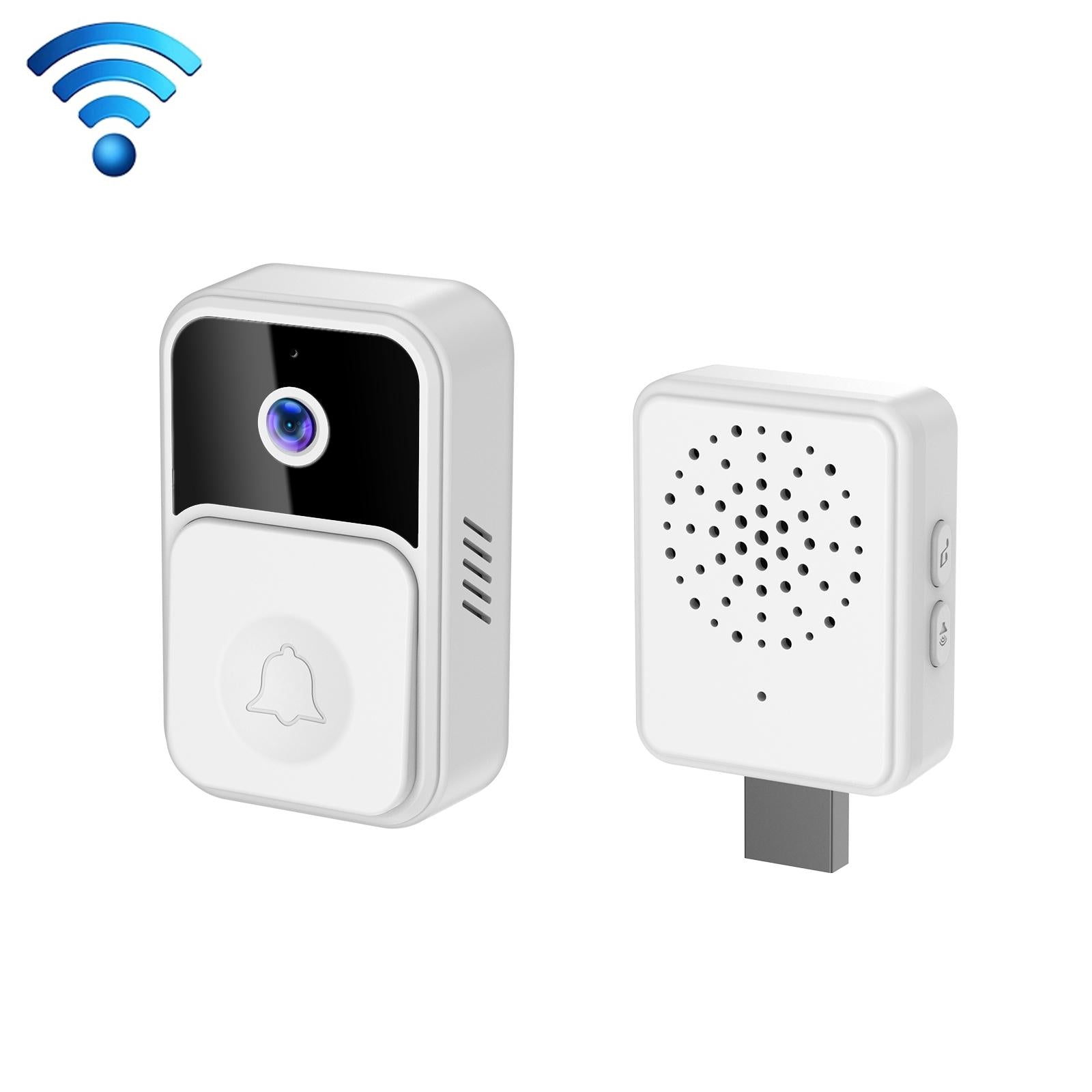 V562-B101937300ADE-202503041946-00 Wireless Smart Video Doorbell - 90 Degree Wide Angle - White - Image 1