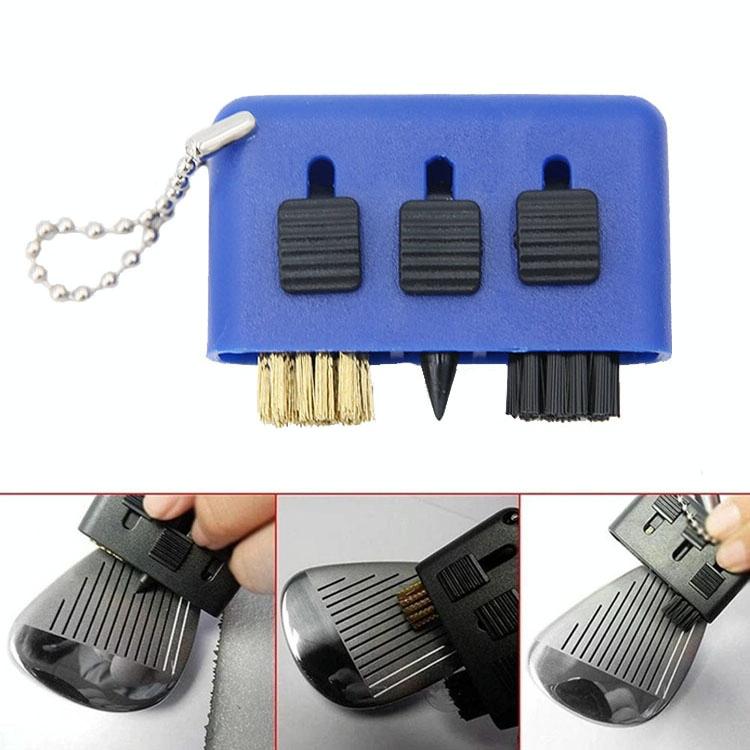 V562-B1024381060DBT-202503041736-00 3-piece Portable Golf Groove Cleaning Brush - Blue - Image 1