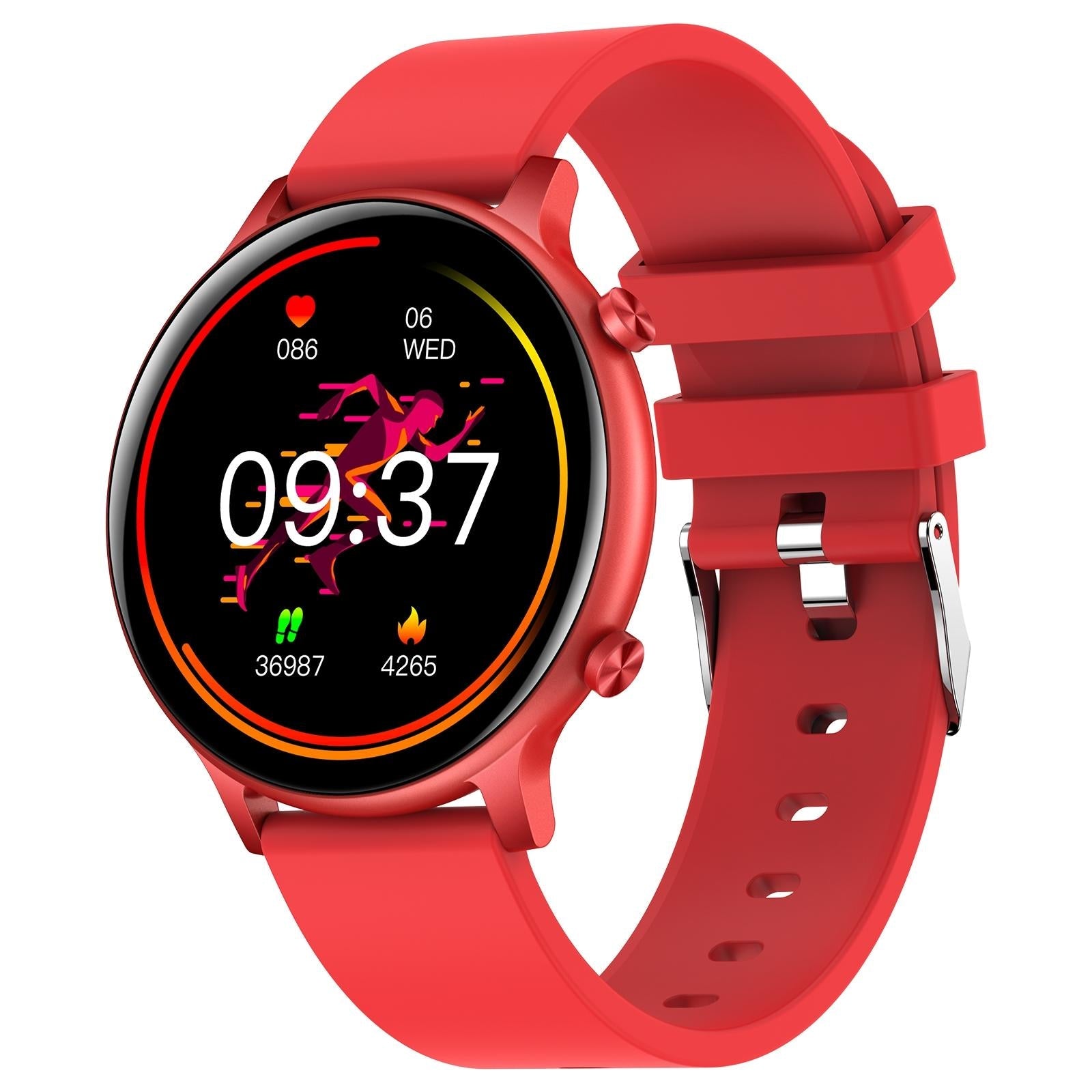V562-B103003400ADE-202504251930-00 1.32 Inch Waterproof Smart Watch With Bluetooth Calling & Sleep Monitoring - Red - Image 1