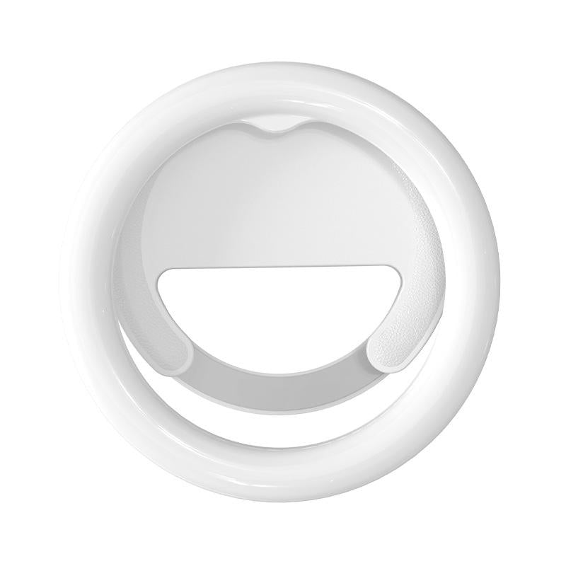 V562-B1031254060DBT-202502241545-00 Clip-on Half-ring Fill Light for 10cm Mobile Phones - White - Image 1