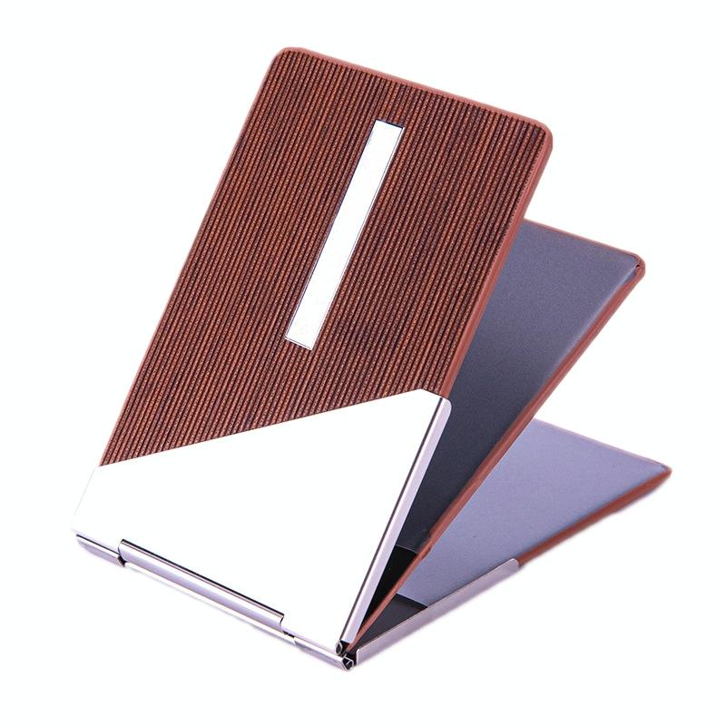 V562-B1034912750DBT-202503282007-00 Metal Driver License Holder Fits Most Vehicles - Stripe Coffee - Image 1