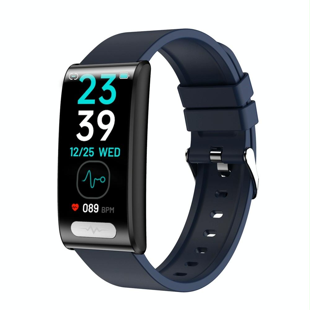 V562-B103692200AYS-202504252032-00 Smart Watch With Heart / Bp / Oxygen / Sugar Monitoring Silicone Strap Colour Screen - Blue - Image 1