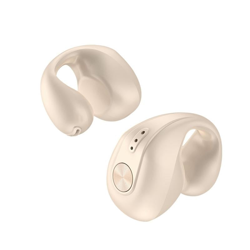 V562-B1038383060DBT-202505222046-00 Wireless Dual Ear Bone Conduction Bluetooth Earphones - Mini Sport Clip - Skin Colour - Image 1