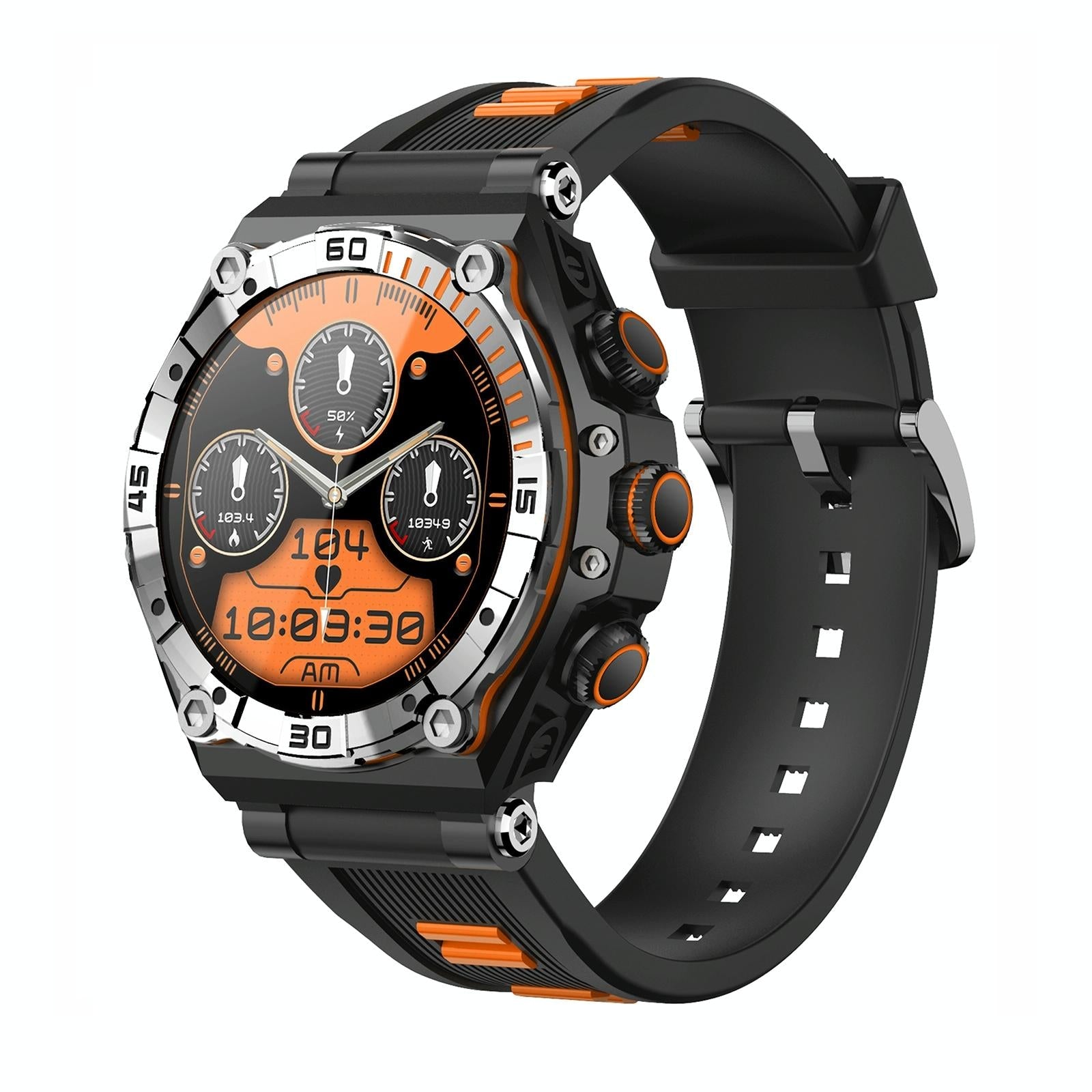 V562-B104065400ADE-202504252021-00 1.43 Inch Amoled Screen Smart Watch Supports Bluetooth Call / Blood Oxygen Detection - Orange - Image 1