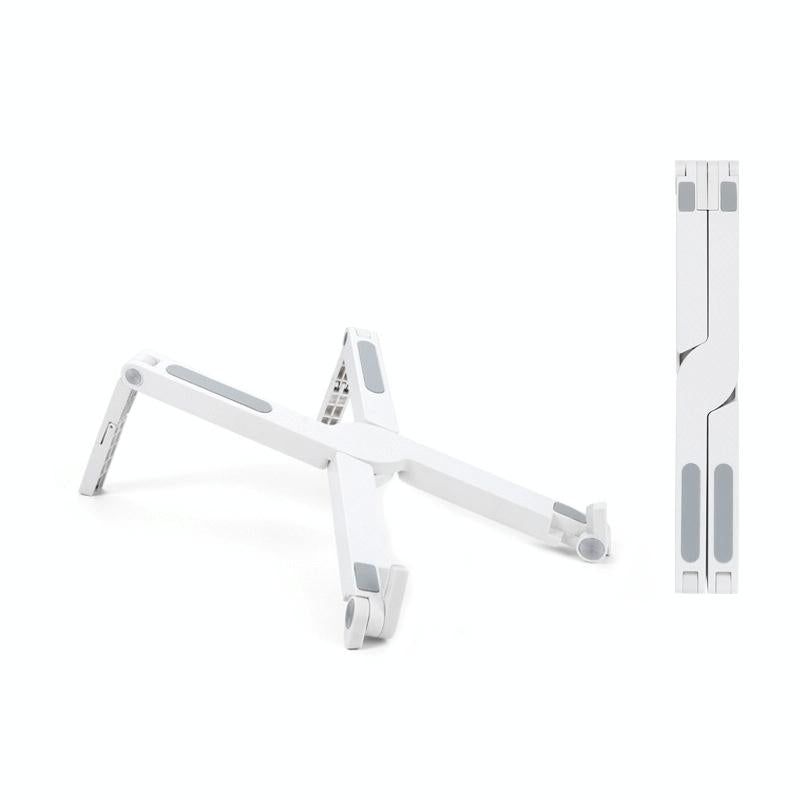 V562-B1041702060DBT-202502271915-00 Foldable Non-slip Laptop Stand - Plastic Silicone - White - Image 1