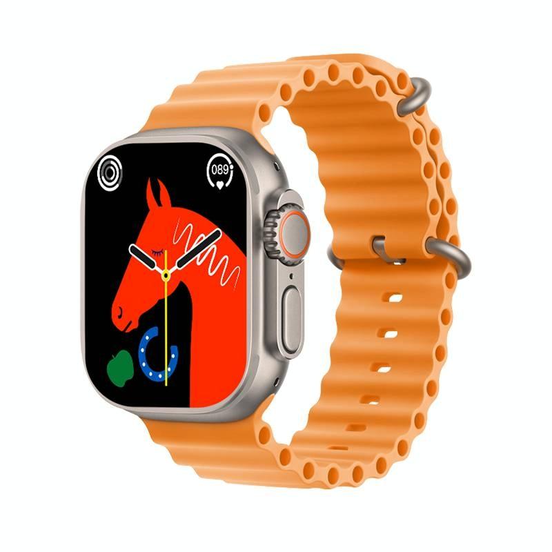 V562-B104219500ADE-202504252016-00 1.5 Inch Silicone Band Smart Watch Bluetooth Call / Heart Rate / Blood Pressure / Blood Oxygen - Orange - Image 1