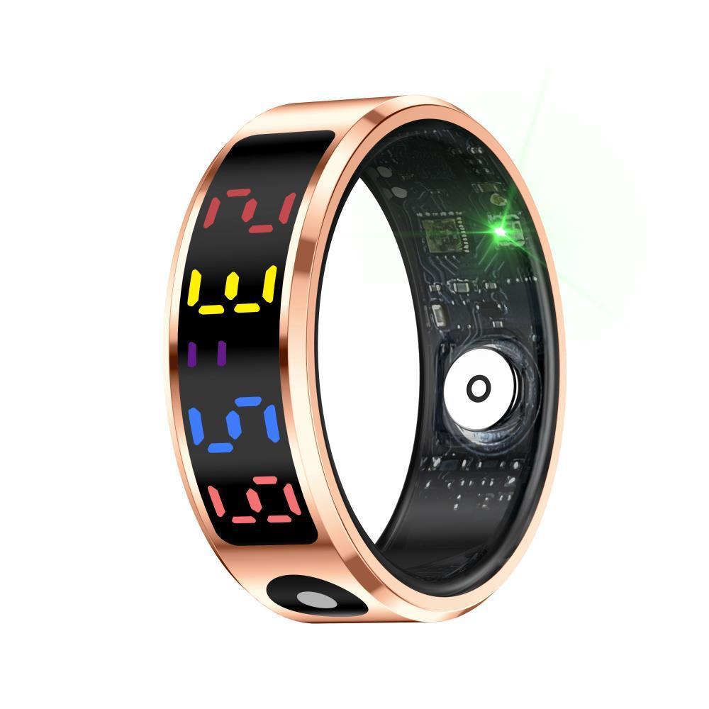 V562-B104408200AYS-202504281846-00 Smart Ring Heart Rate Blood Oxygen Sleep Sports Size 12 - Gold - Image 1