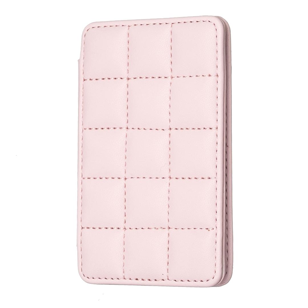 V562-B104439400ADE-202505221820-00 Grid Pattern Card Bag Sticker For Mobile Phones - Pink - Image 1