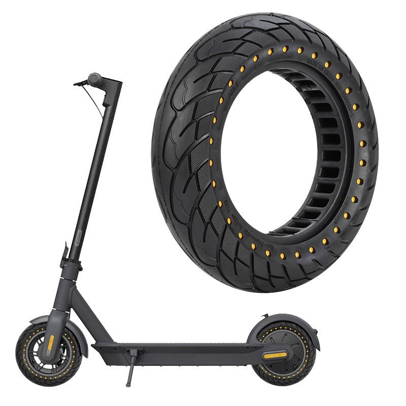 V562-B1045104060DBT-202505262136-00 10 Inflatable Honeycomb Solid Run-flat Tire Electric Scooter - 36Mm Slot Yellow - Image 1