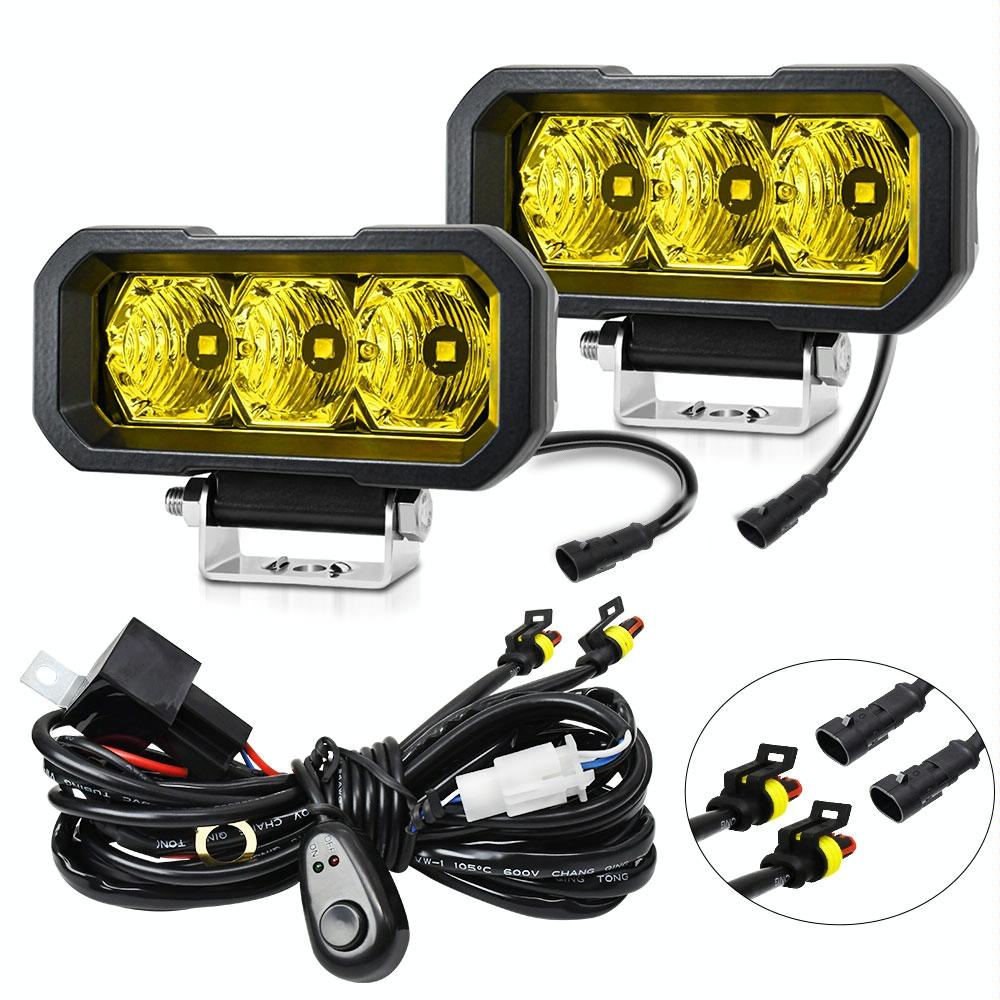 V562-B1048245060DBT-202503052006-00 40W 9V - 30V 5 Inch Waterproof 3 - Eye Headlight - Spotlight Yellow Light - Image 1