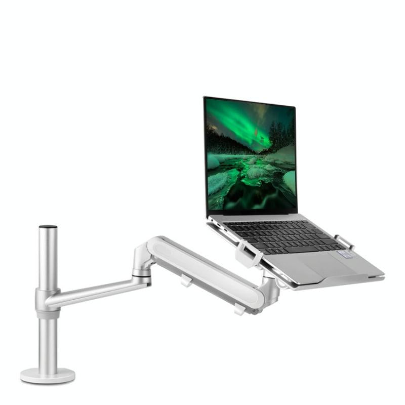 V562-B104845200AYS-202502271910-00 Adjustable Laptop Monitor Stand Mount - Aluminum Alloy - Silver - Image 1