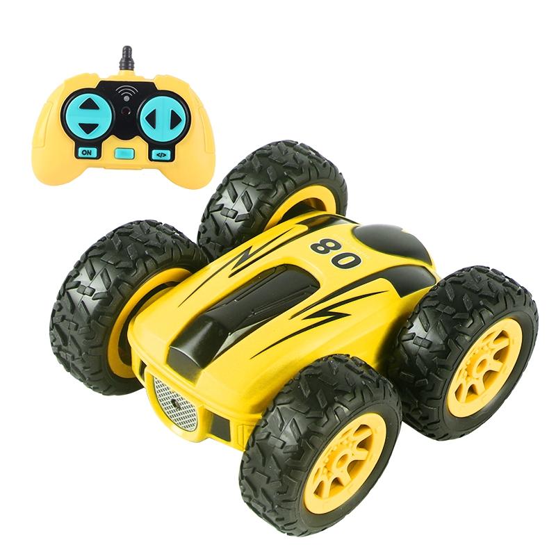 V562-B1059891060DBT-202504291315-00 Double Sided 2.4g Mini Rc Car - High Speed Remote Control Toy - English Box 08 Yellow - Image 1