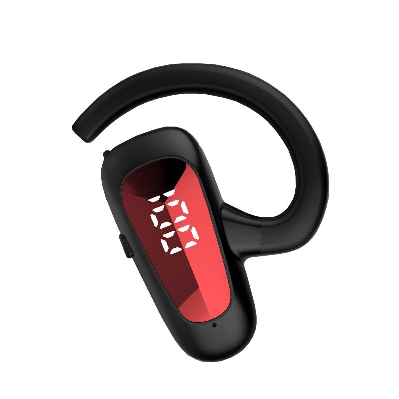 V562-B1065323060DBT-202505222007-00 Digital Display Bluetooth Earphones - Bone Conduction Stereo - Red - Image 1
