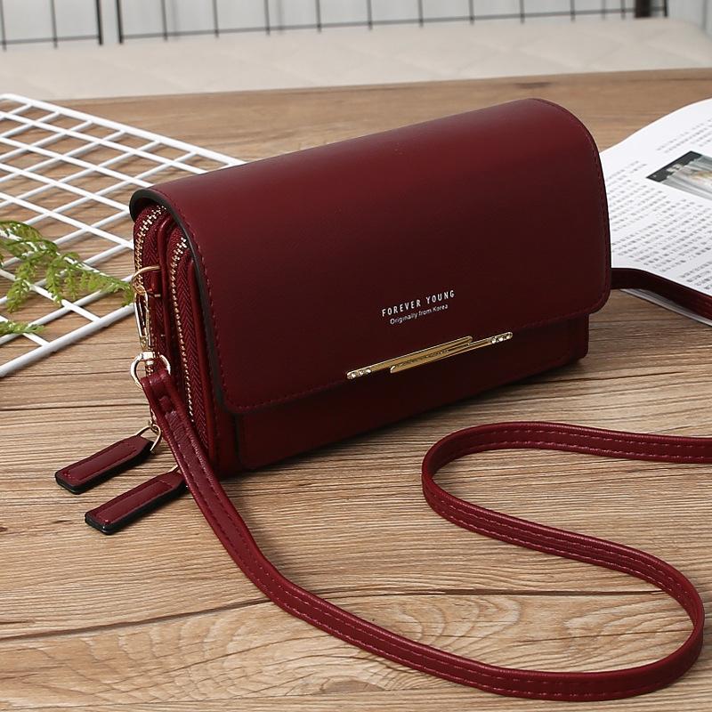 V562-B1065653060DBT-202505201315-00 Large Capacity Women Wallet Clutch Bag Versatile Crossbody - Claret - Image 1