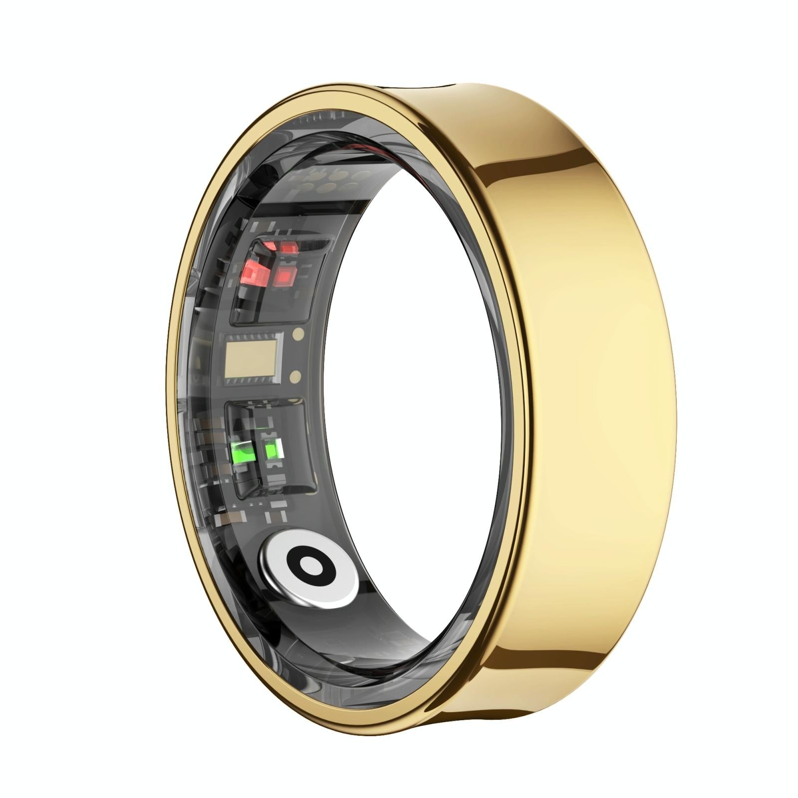 V562-B107247200AYS-202504281825-00 Smart Ring With Heart Rate Blood Oxygen Sleep Monitoring & Sports Modes - Size 10 - Gold - Image 1