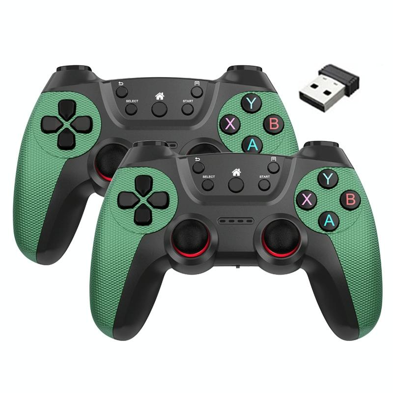 V562-B1072953060DBT-202505201336-00 2.4g Wireless Controller for Pc Linux Android Tvbox - Supports Dual Connection - Cangling Green - Image 1