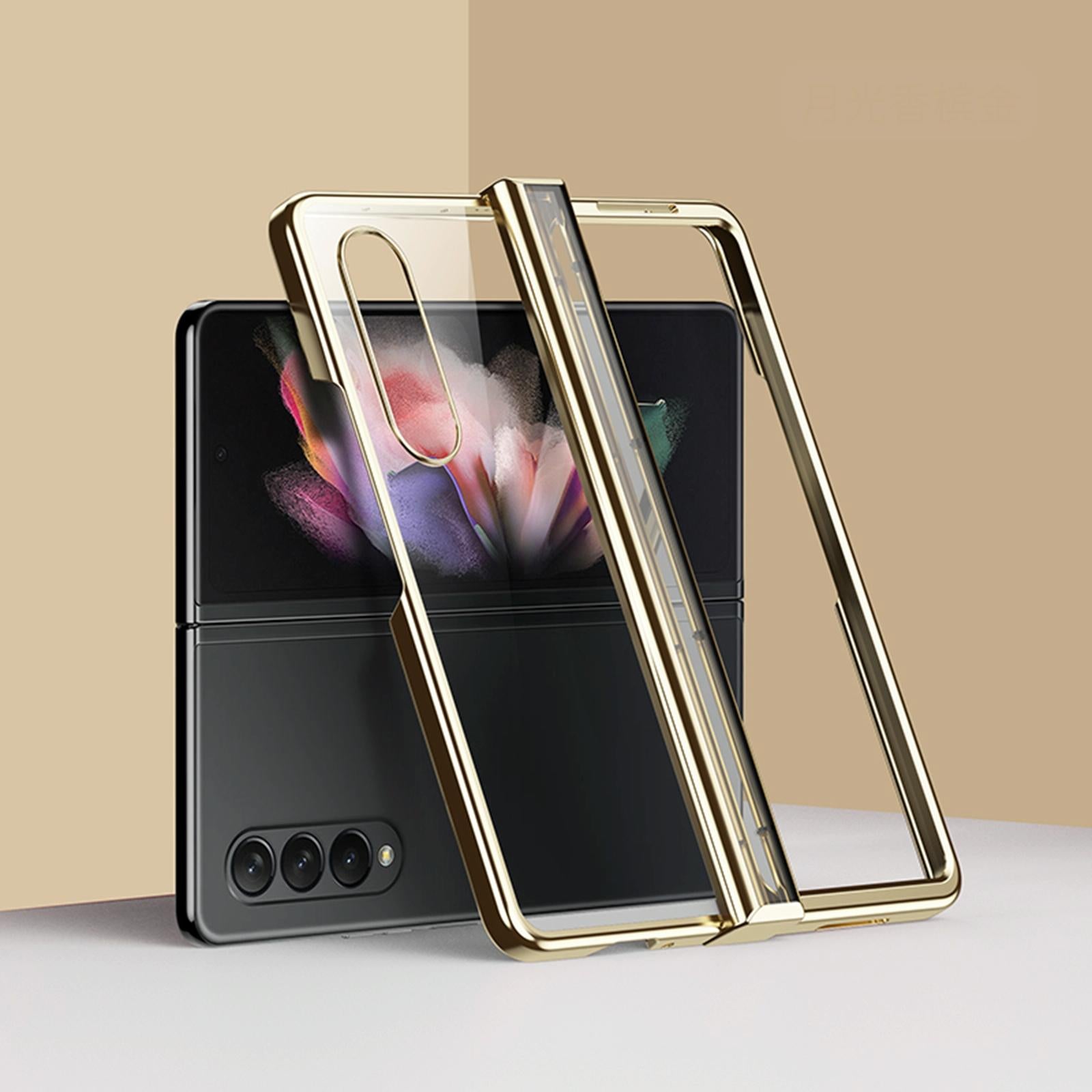 V562-B107392300ADE-202505291322-00 For Samsung Galaxy Z Fold4 5G Shockproof Pc Case - Full Coverage - Gold - Image 1