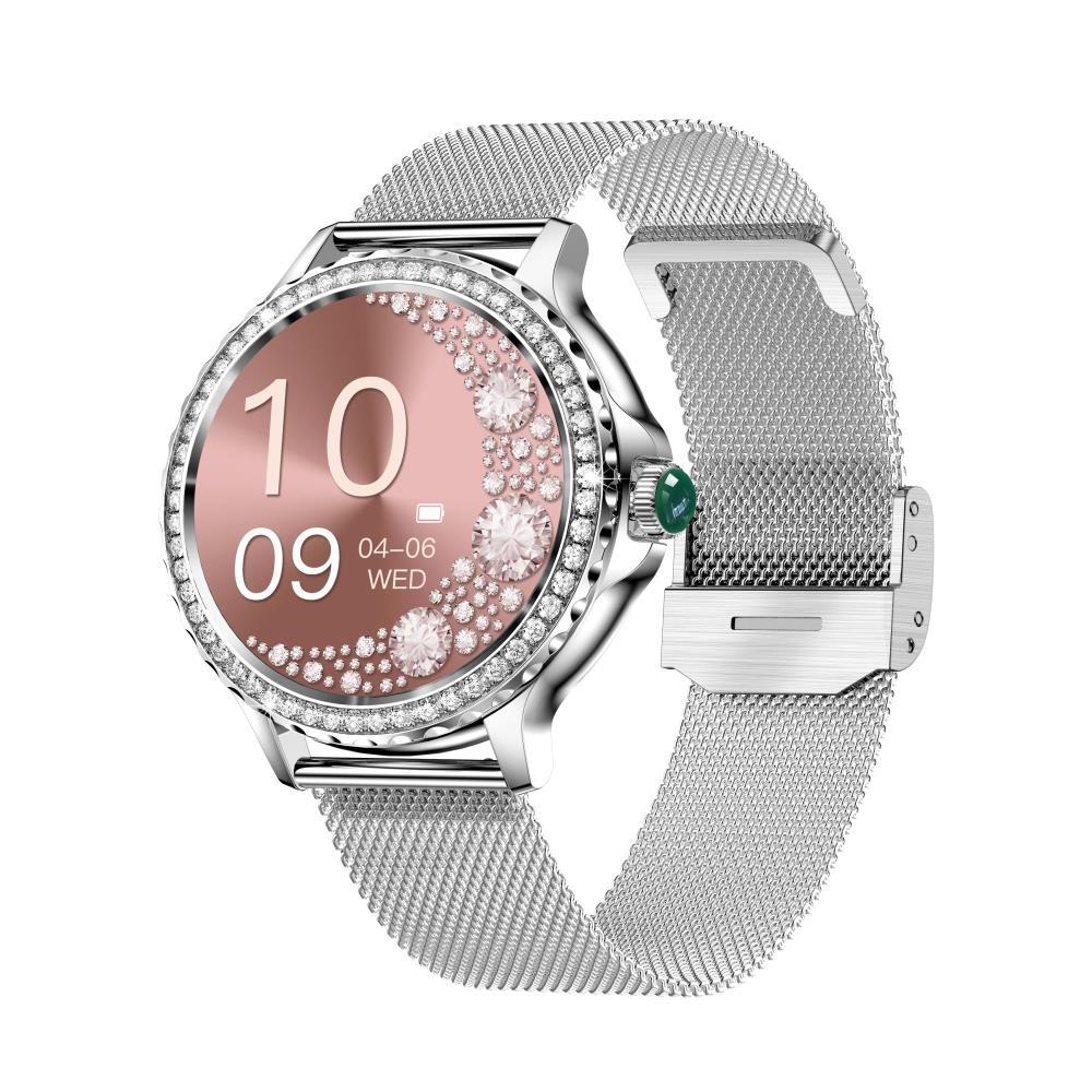 V562-B107692200AYS-202504252020-00 1.3 Inch Ip68 Waterproof Colour Screen Smart Watch Support Heart Rate / Blood Pressure / Blood Oxygen Monitoring - Silver - Image 1