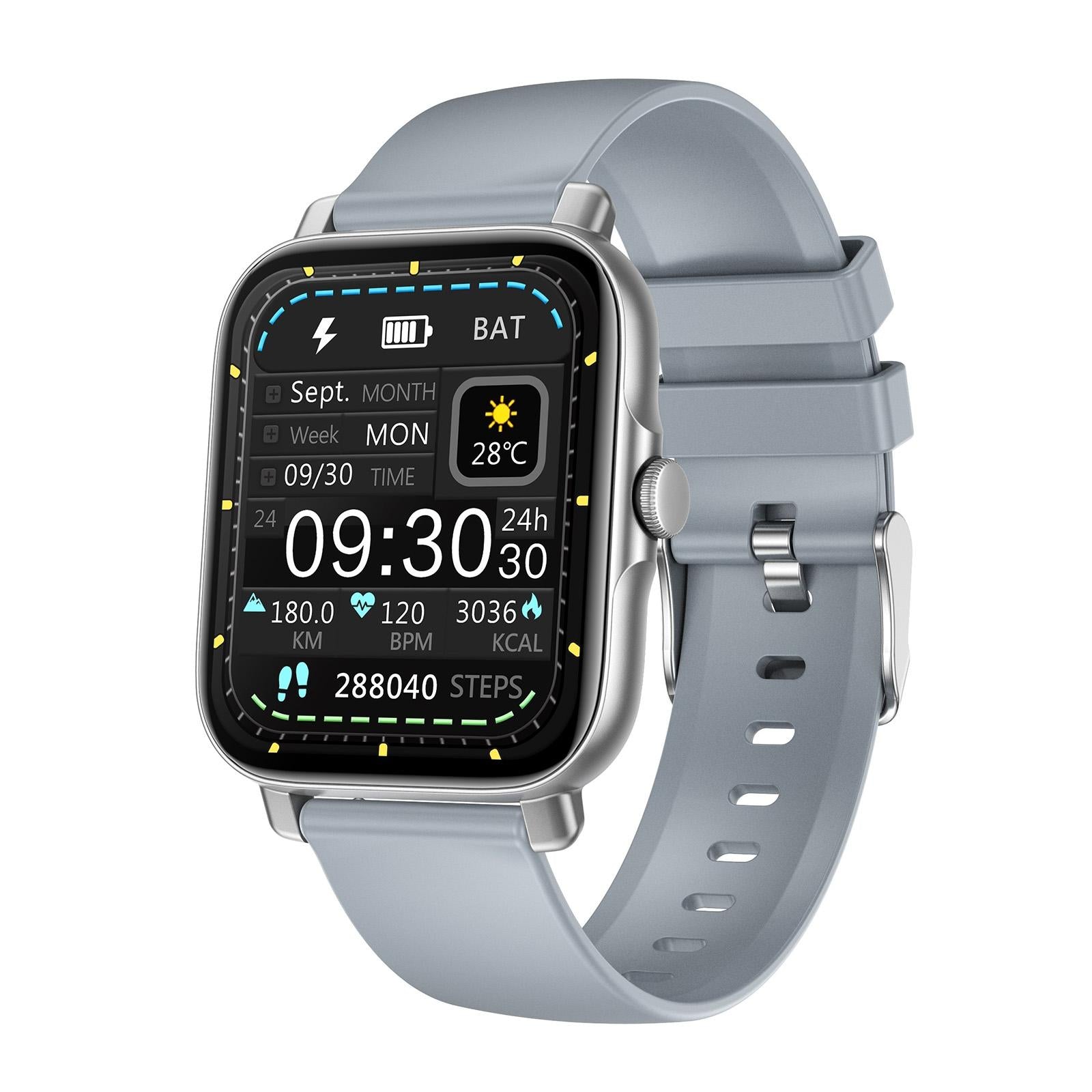 V562-B108322300ADE-202504251906-00 1.69 Inch Ip67 Waterproof Smart Watch With Bluetooth Call & Multiple Sports Modes - Silver - Image 1