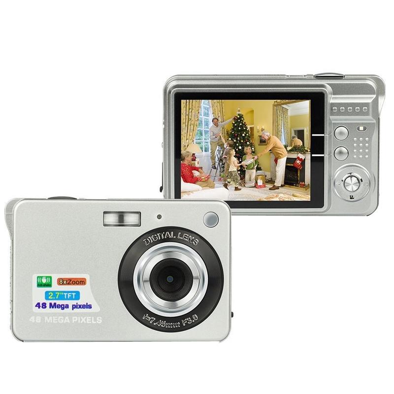V562-B1087492060DBT-221191-00 Compact Digital Camera For Daily Photos And Videos - Ideal For Students - Silver - Image 1