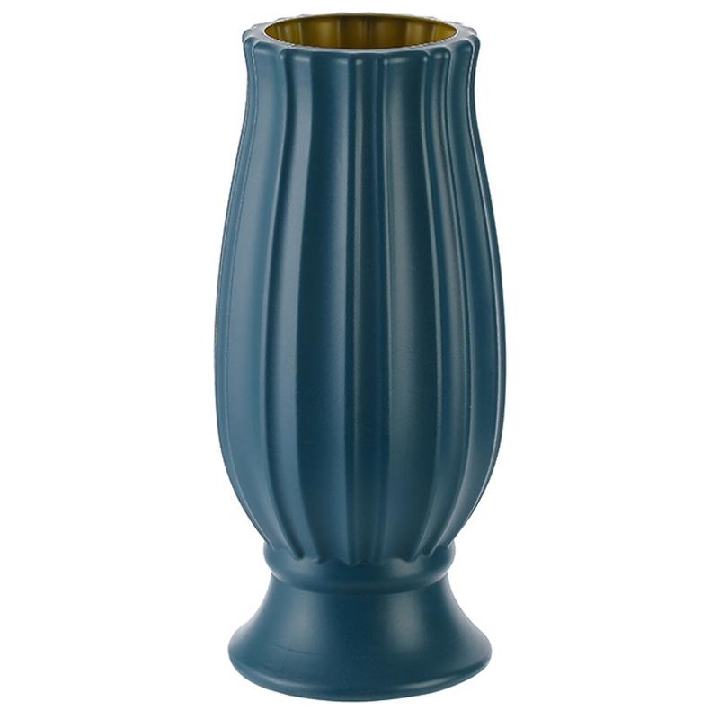 V562-B1087593060DBT-202502272036-00 Soft Dried Flower Vase Arrangement for Living Room Decor - Sea Blue - Image 1