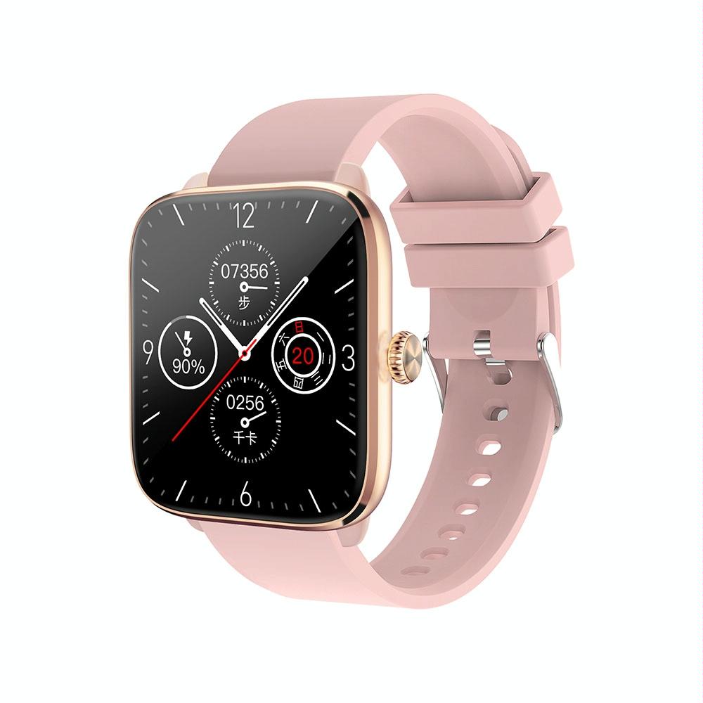 V562-B108767400ADE-202504252022-00 1.96 Inch Ip67 Waterproof Silicone Band Smart Watch Supports Dual-Mode Bluetooth Call / Heart Rate Monitoring - Pink - Image 1