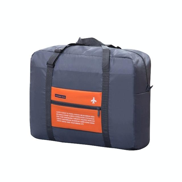 V562-B108937940DBT-202503041335-00 Foldable Nylon Travel Bag for Women and Men - Large Capacity - Orange - Image 1