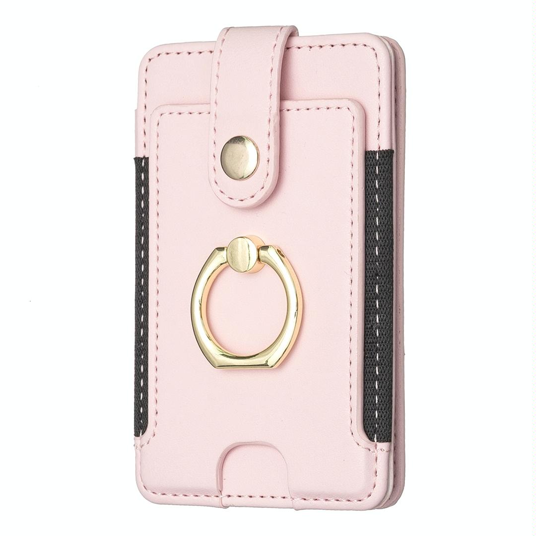 V562-B109239400ADE-202503281911-00 Metal Ring Card Bag Sticker For Mobile Phones - Pink - Image 1