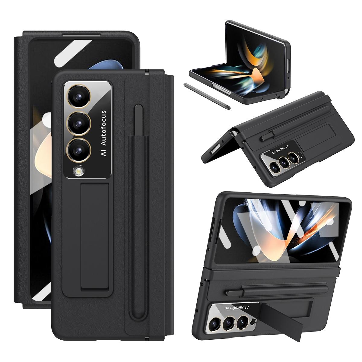 V562-B109819500ADE-202505291232-00 For Samsung Galaxy Z Fold4 5G Full Coverage Pc Case With Pen - Black - Image 1
