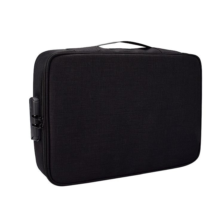 V562-B1410BCC-202502241720-00 Waterproof Multi-layer Laptop Bag with Password Lock - Black - Image 1