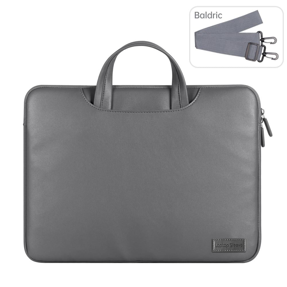 V562-B200415400ADE-202502282236-00 15 Inch Waterproof Pu Laptop Inner Bag - Grey - Image 1