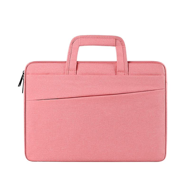 V562-B2004743060DBT-202502281911-00 13.3 Inch Multi-compartment Waterproof Laptop Briefcase with Storage Sleeve - Pink - Image 1