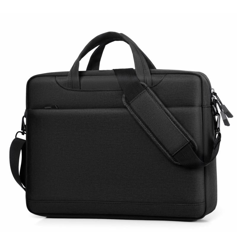 V562-B2038582060DBT-202502281941-00 Thickened Airbag Laptop Messenger Bag - Fits 15.6-16.1 Inches - Black - Image 1
