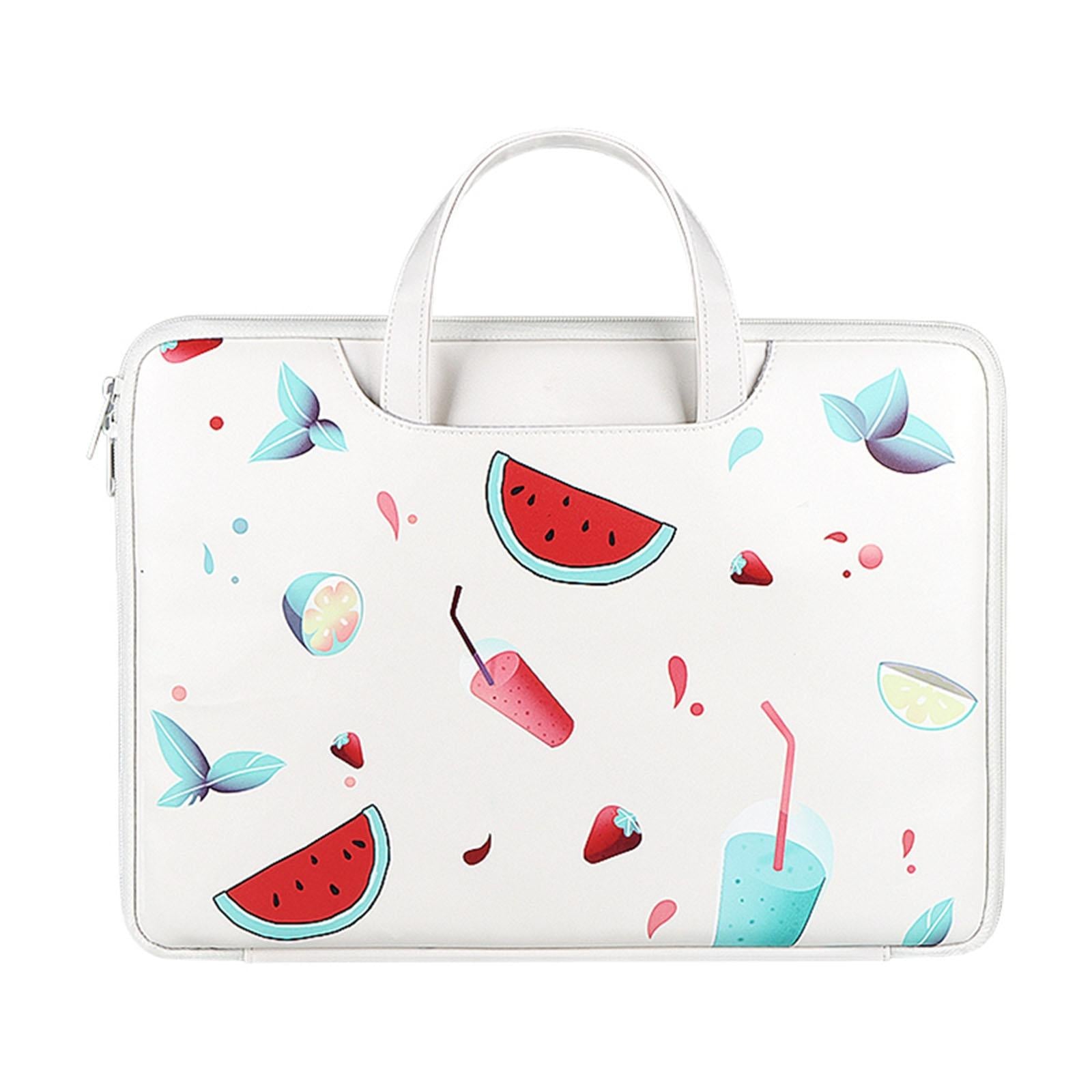 V562-B205197100ADE-202502282225-00 14.1-15.4 Inch Lightweight Printed Laptop Bag in Pu Material - Watermelon - Image 1